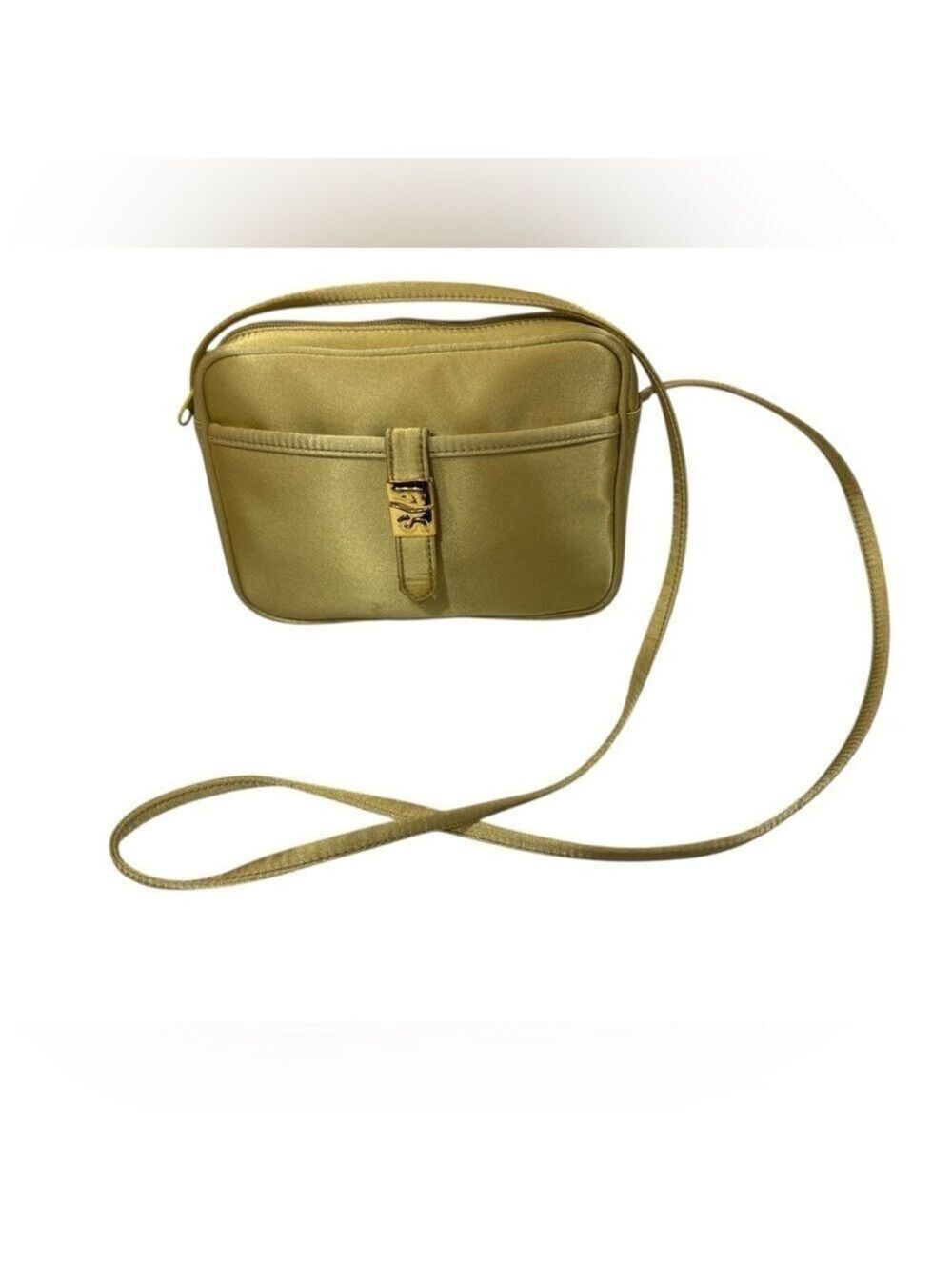 Carlos Falchi Sport Gold Metallic Nylon Crossbody